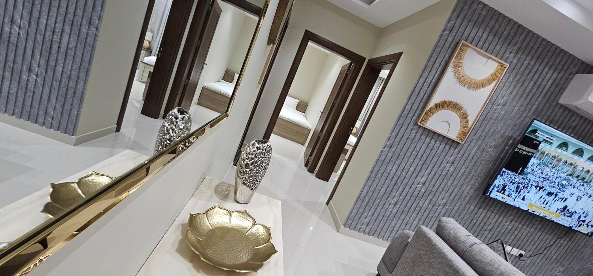 الشقق الفاخرة Modern Apartments Of 3 Bedrooms 5 Minutes To Haram Medina Luaran gambar