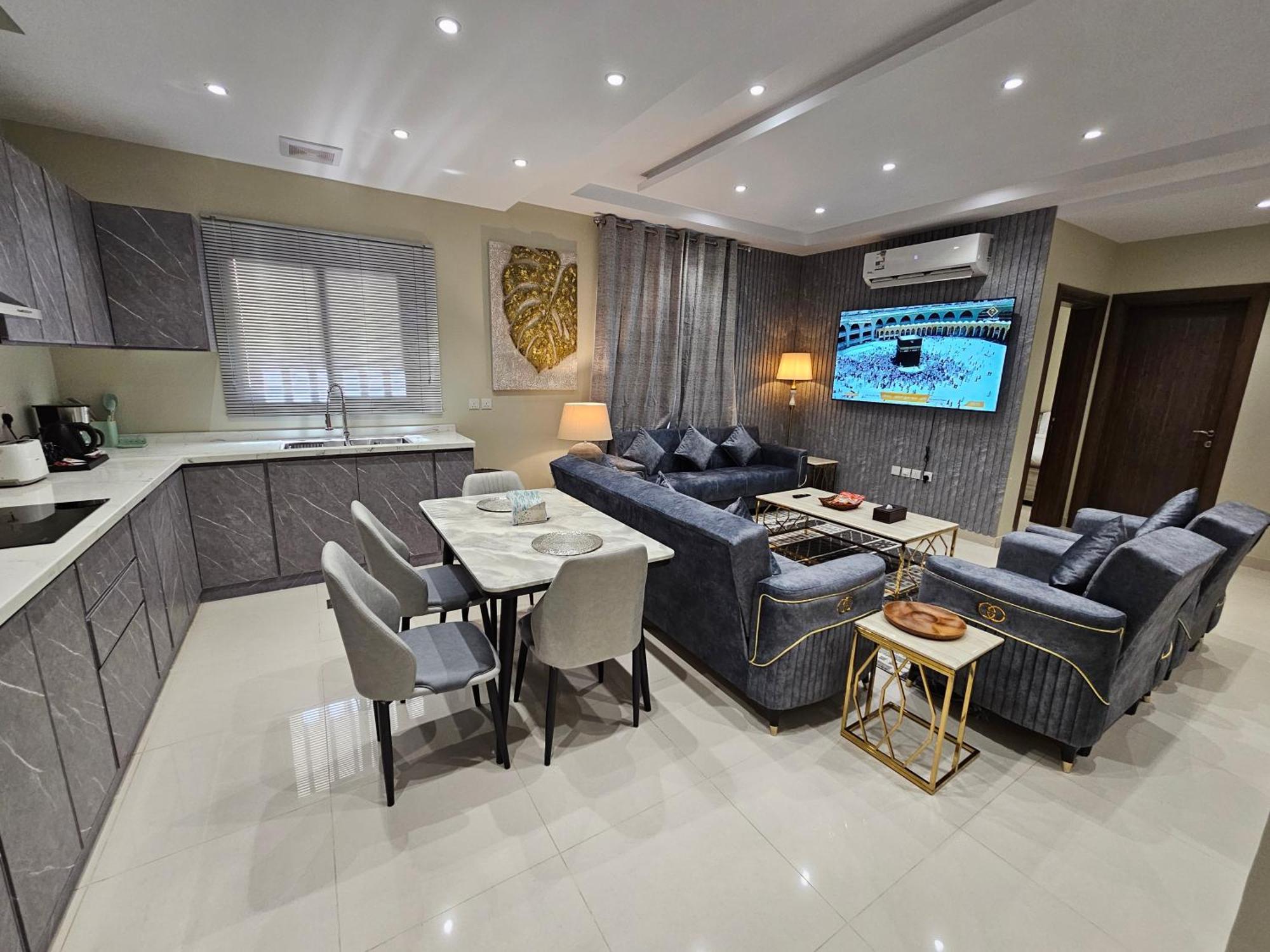 الشقق الفاخرة Modern Apartments Of 3 Bedrooms 5 Minutes To Haram Medina Luaran gambar